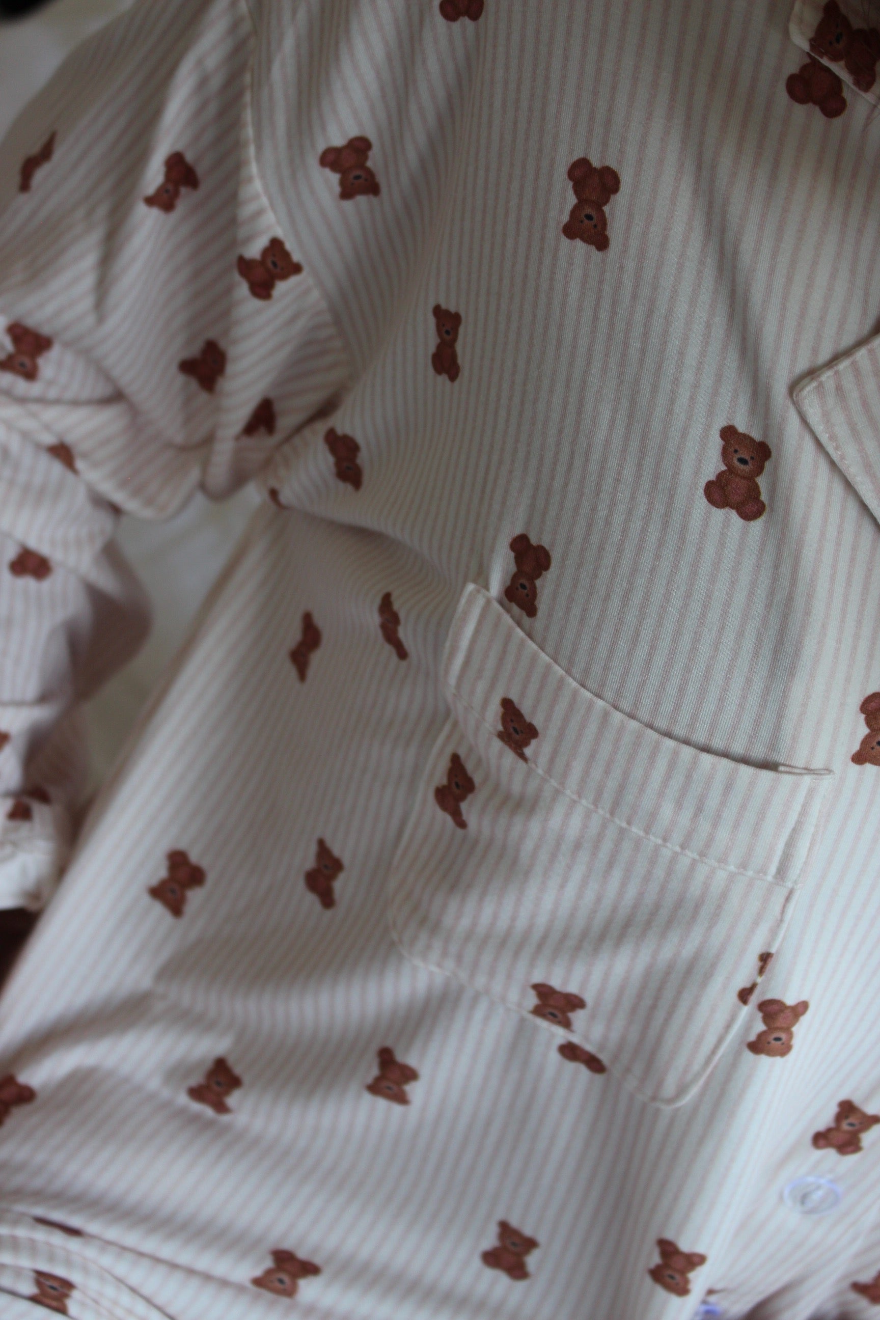 Teddy Classic Long Sleeve Button Up Top