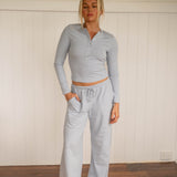 COTTON STRIPE TOP | BLUEBERRY