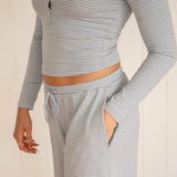 COTTON STRIPE PANTS | BLUEBERRY